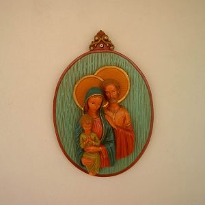 Sainte famille Bas relief